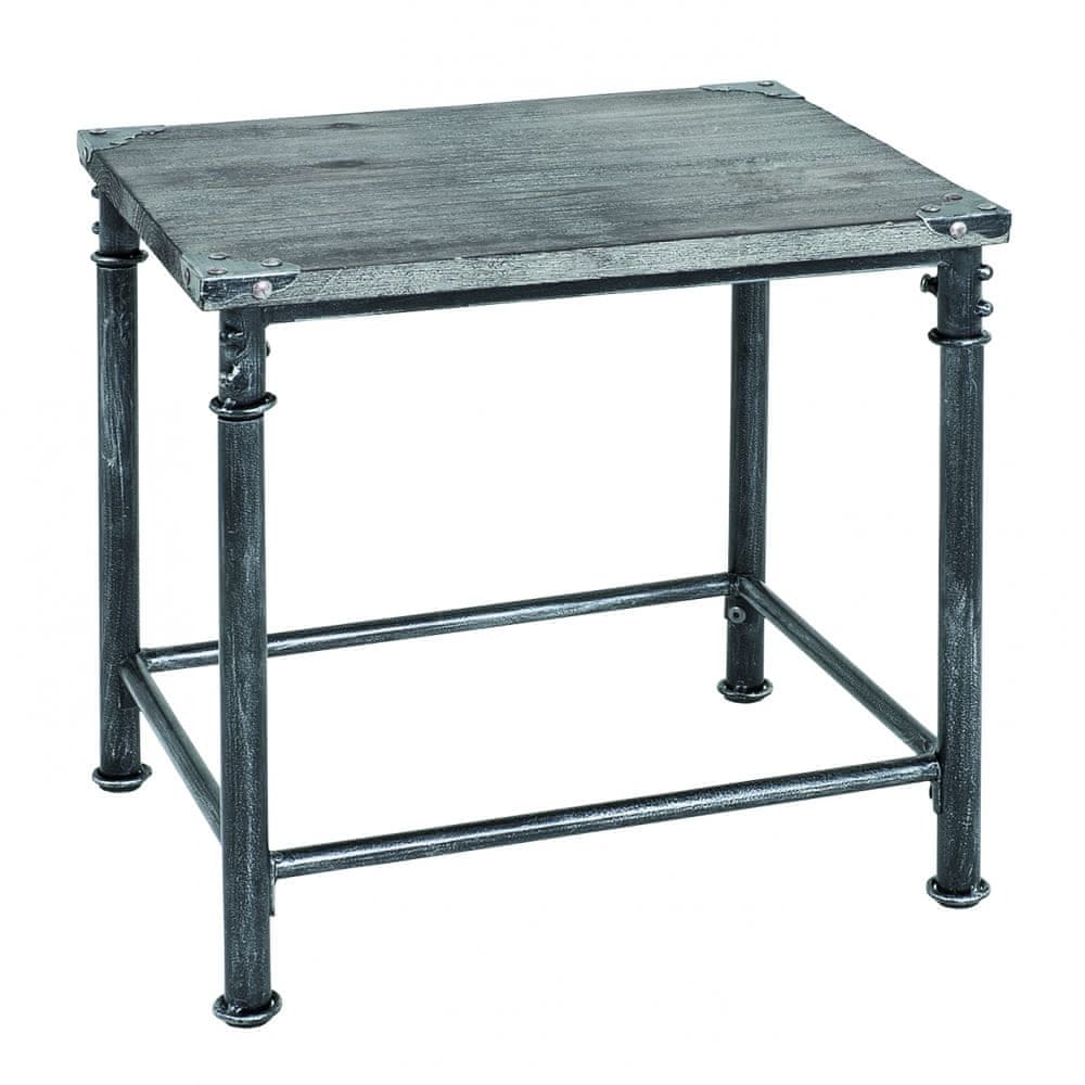 Mørtens Furniture Odkladací stolík Nels, 43 cm, antická čierna